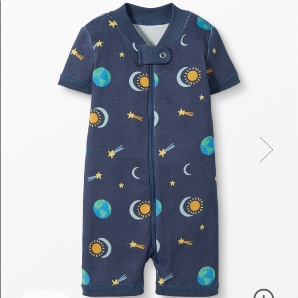 Hanna Andersson NWT Baby Zip Sleeper Organic Cotton Day & Night 0-3 Month Scandi